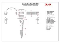Kompletná sada Chrysler CrossFire 2004-UP, interiér manuálnej prevodovky BD Dash Trim Kit - 2 Kompletná sada Chrysler CrossFire 2004-UP, interiér manuálnej prevodovky BD Dash Trim Kit - 2