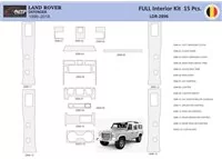 Súprava obloženia palubnej dosky Land Rover Defender 2008 WHZ 15 dielov - 1
