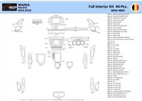 Mazda 3 2014-2018 Súprava obloženia palubnej dosky WHZ interiéru 44 dielov - 1