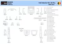 Mazda 5 2008 Interiér WHZ Súprava obloženia palubnej dosky 32 dielov - 1