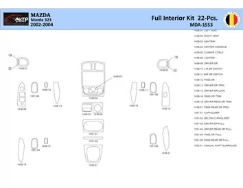 Mazda 323 2002-2004 Interiér WHZ Súprava obloženia palubnej dosky 22 dielov - 1
