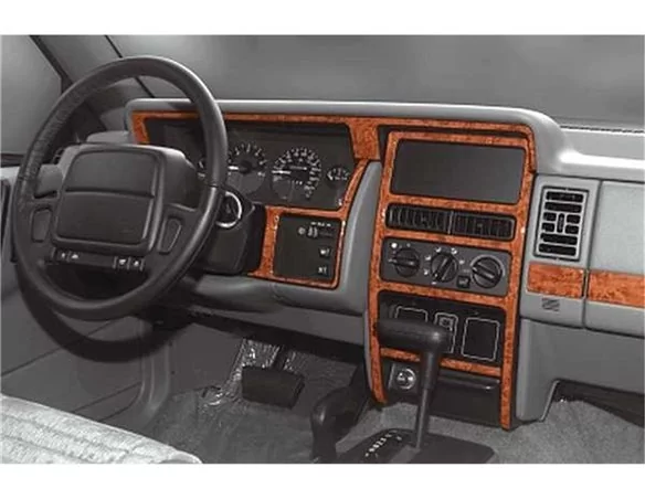 Chrysler Grand Cherokee 09.92-01.96 3D súprava obloženia palubnej dosky interiéru 9-dielna súprava obloženia palubnej dosky - 1