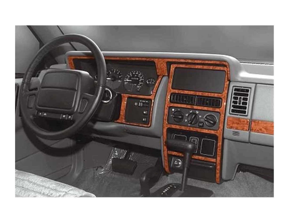 Chrysler Grand Cherokee 09.92-01.96 3D súprava obloženia palubnej dosky interiéru 9-dielna súprava obloženia palubnej dosky - 1