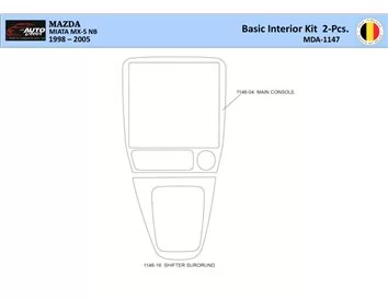 Mazda MX5 2000 Interiér WHZ Súprava obloženia palubnej dosky 2 diely - 1