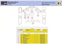 Súprava obloženia palubnej dosky Mercedes Sprinter W907 Interiér WHZ 15 dielov - 1