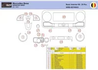 Mercedes Sprinter W907 Interiér WHZ Súprava obloženia palubnej dosky 19 dielov - 1