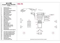 Chrysler Pacifica 2003-2004 Kompletná sada, OEM zhoda interiéru BD Dash Trim Kit - 1