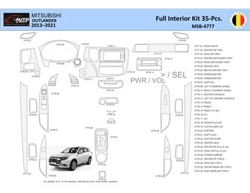 Mitsubishi Outlander 2013-2021 Interiér WHZ Súprava obloženia palubnej dosky 35 dielov - 1