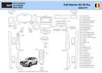 Mitsubishi Outlander 2013-2021 Interiér WHZ Súprava obloženia palubnej dosky 35 dielov - 1