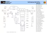 Nissan Altima 2009-2013 Interiér WHZ Súprava obloženia palubnej dosky 34 dielov - 1