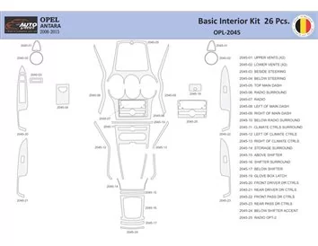 Opel Antara 2006-2015 Interiér WHZ Súprava obloženia palubnej dosky 26 dielov - 1