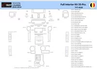 Toyota 4Runner 2010-2014 Interiér WHZ Súprava obloženia palubnej dosky 33 dielov - 1