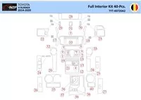 Súprava obloženia palubnej dosky Toyota 4Runner 2014 WHZ so 40 dielmi - 1