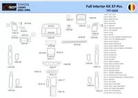 Súprava obloženia palubnej dosky Toyota Camry 2005-2006 interiér WHZ 37 dielov - 1
