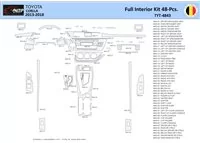 Súprava obloženia palubnej dosky Toyota Corolla 2013-2018 interiéru WHZ 48 dielov - 1