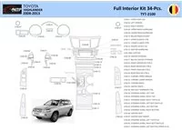 Toyota Highlander 2008-2013 Interiér WHZ Súprava obloženia palubnej dosky 34 dielov - 1