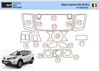 Súprava obloženia palubnej dosky Toyota RAV4 2015 WHZ 16 dielov - 1