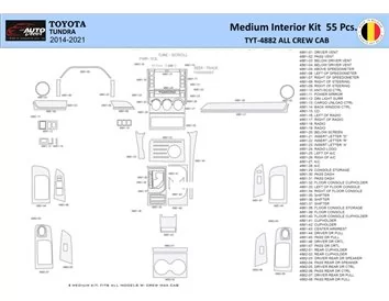 Súprava obloženia palubnej dosky Toyota Tundra 2014-2021 interiéru WHZ 55 dielov - 1