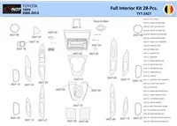Súprava obloženia palubnej dosky Toyota Yaris 2006-2013 interiéru WHZ 28 dielov - 1