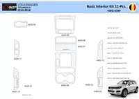 Volkswagen Touareg II 2010-2018 Interiér WHZ Obloženie palubnej dosky 11 dielov - 1