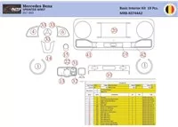 Mercedes Sprinter W907 Interiér WHZ Súprava obloženia palubnej dosky 19 dielov - 1