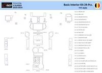 Toyota 4Runner 2010-2014 Interiér WHZ Súprava obloženia palubnej dosky 33 dielov - 1