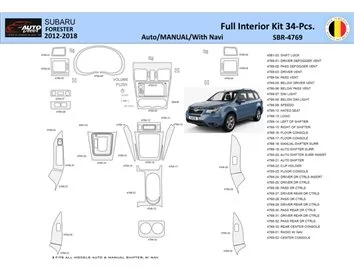 Subaru Forester 2012-2018 Súprava obloženia palubnej dosky interiéru WHZ 34 dielov - 1