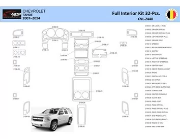 Chevrolet Tahoe 2007-2014 Interiér WHZ Súprava obloženia palubnej dosky 32 dielov - 1