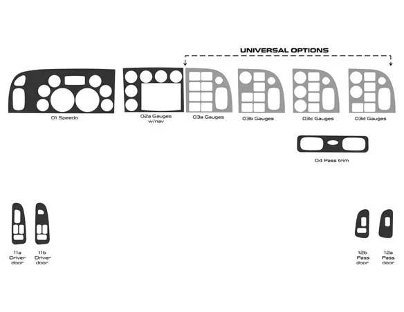 Nákladné vozidlo Peterbilt 365 – rok 2016-2021 Štýl interiéru kabíny Veľmi originálna súprava obloženia palubnej dosky - 1