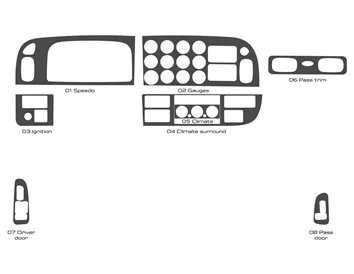 Peterbilt 365 (nákladný automobil) 2022-2023 Súprava obloženia interiéru v štýle kabíny