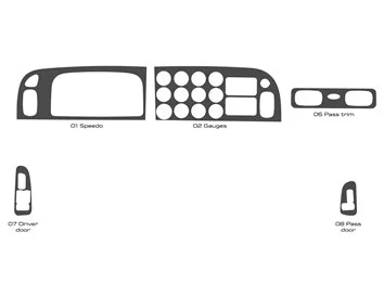 Nákladné vozidlo Peterbilt 365 – rok 2022-2023 Štýl interiéru kabíny Veľmi originálna súprava obloženia palubnej dosky - 1
