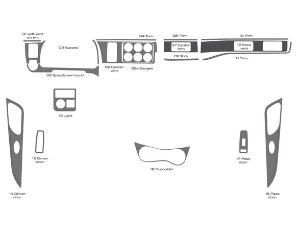 Nákladné vozidlo Peterbilt 579 – rok 2022 – 2023 súprava obloženia interiéru v štýle kabíny - 1