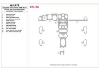 Chrysler PT Cruiser 2006-UP Kompletná súprava interiéru BD Dash Trim Kit - 3 Chrysler PT Cruiser 2006-UP Kompletná súprava interiéru BD Dash Trim Kit - 3