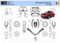Nissan Juke 2011-2017 3D súprava obloženia palubnej dosky interiéru 32-dielna súprava obloženia palubnej dosky - 1
