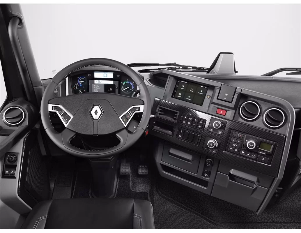 Renault Trucks T 2013-2023 Súprava 3D obloženia palubnej dosky interiéru Dekorácia palubnej dosky 27 dielov - 1