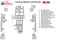 Chrysler Sebring Coupe 2003-2006 Kompletná súprava interiéru BD Dash Trim Kit - 1 Chrysler Sebring Coupe 2003-2006 Kompletná súprava interiéru BD Dash Trim Kit - 1