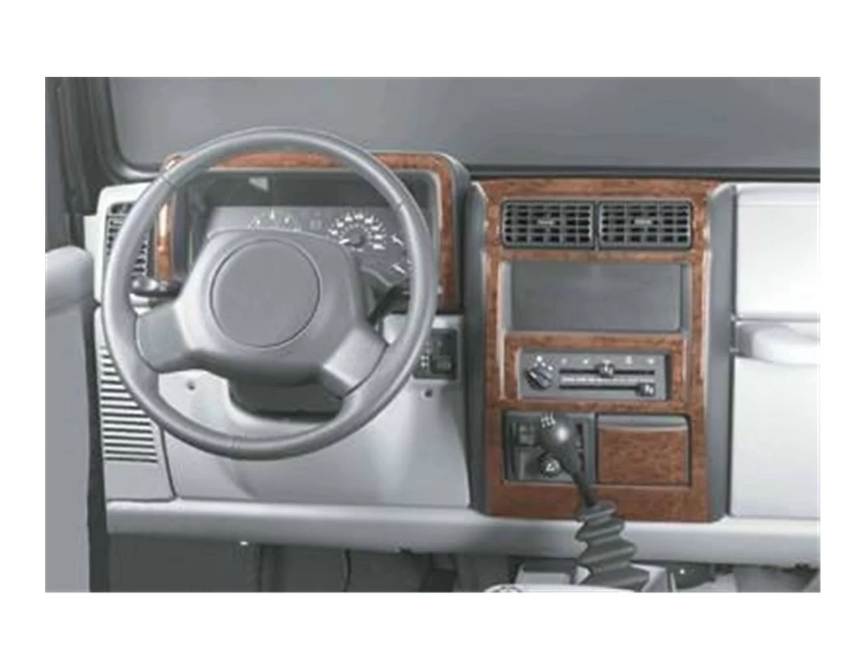 Chrysler Wrangler 09.1996 Súprava obloženia palubnej dosky 3D interiéru Dekorácia palubnej dosky 10 dielov - 1