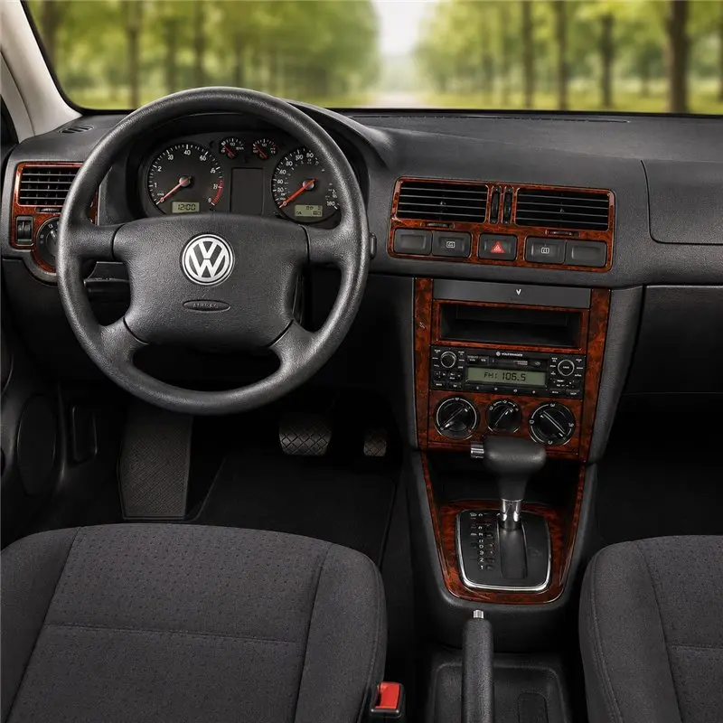 Volkswagen Jetta 1999-2004 kompletná sada, Without glove-box 3D dekor palubnej dosky, 28 dielov