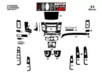 Citroen C-Crosser 2007–2013 Súprava obloženia palubnej dosky 3D interiéru Dekorácia palubnej dosky 31 dielov - 2