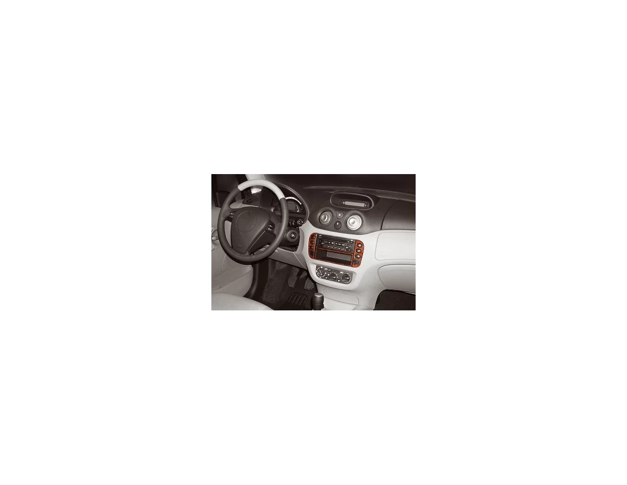 Citroen C2-C3 03.02-09.04 3D súprava obloženia palubnej dosky interiéru 4-dielna súprava obloženia palubnej dosky - 1