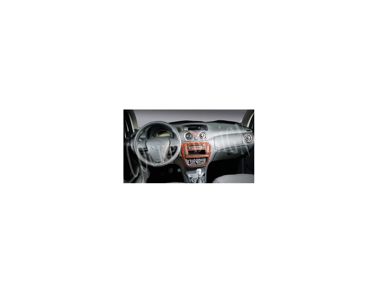 Citroen C2-C3 11.04-09.09 3D Súprava obloženia palubnej dosky interiéru Dekorácia palubnej dosky 11 dielov - 1