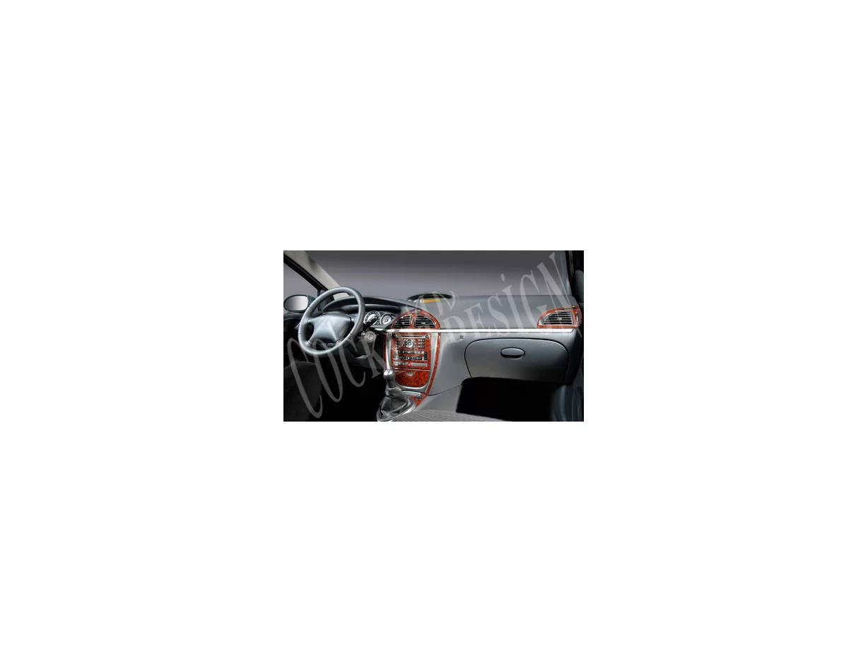 Citroen C5 06.04-09.08 Súprava obloženia palubnej dosky 3D interiéru Dekorácia palubnej dosky 10 dielov - 1