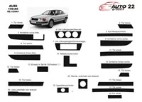 Audi 100 A6 10,90-03,97 Súprava obloženia palubnej dosky interiéru 3D Dekor na palubnú dosku 22 dielov - 2 Audi 100 A6 10,90-03,97 Súprava obloženia palubnej dosky interiéru 3D Dekor na palubnú dosku 22 dielov - 2