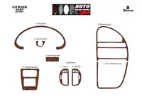 Citroen Saxo 04.96-10.99 3D súprava obloženia palubnej dosky interiéru 8-dielna súprava obloženia palubnej dosky - 2