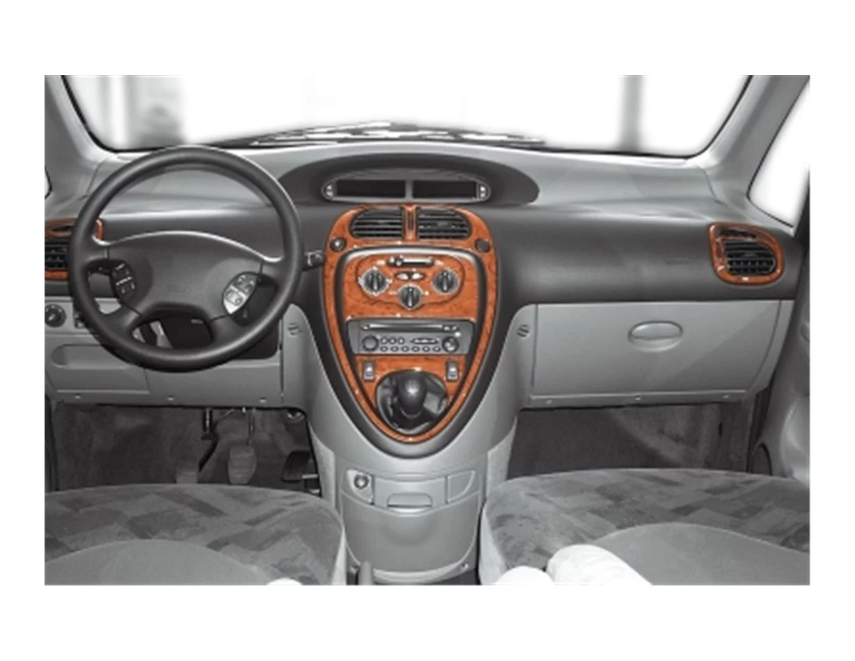 Citroen Xsara Picasso 11.99-09.06 3D súprava obloženia palubnej dosky interiéru 8-dielna súprava obloženia palubnej dosky - 1