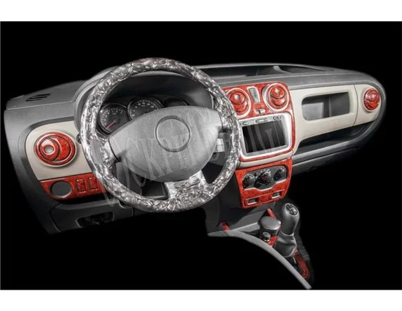 Dacia Lodgy 01.2010 Súprava obloženia palubnej dosky 3D interiéru Dekorácia palubnej dosky 17 dielov - 1