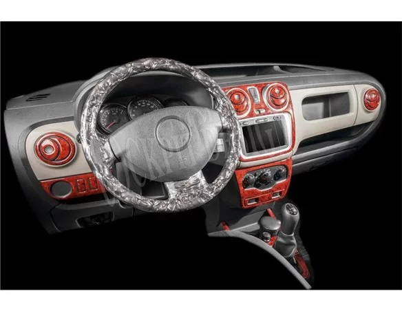 Dacia Lodgy 01.2013 Súprava obloženia palubnej dosky 3D interiéru Dekorácia palubnej dosky 21 dielov - 1