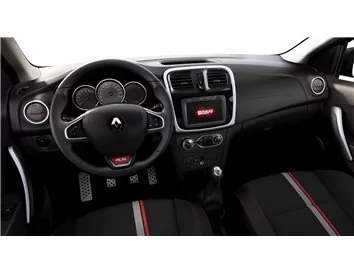 Dacia Sandero 01.2010 Súprava obloženia palubnej dosky 3D interiéru Dekorácia palubnej dosky 22 dielov - 1
