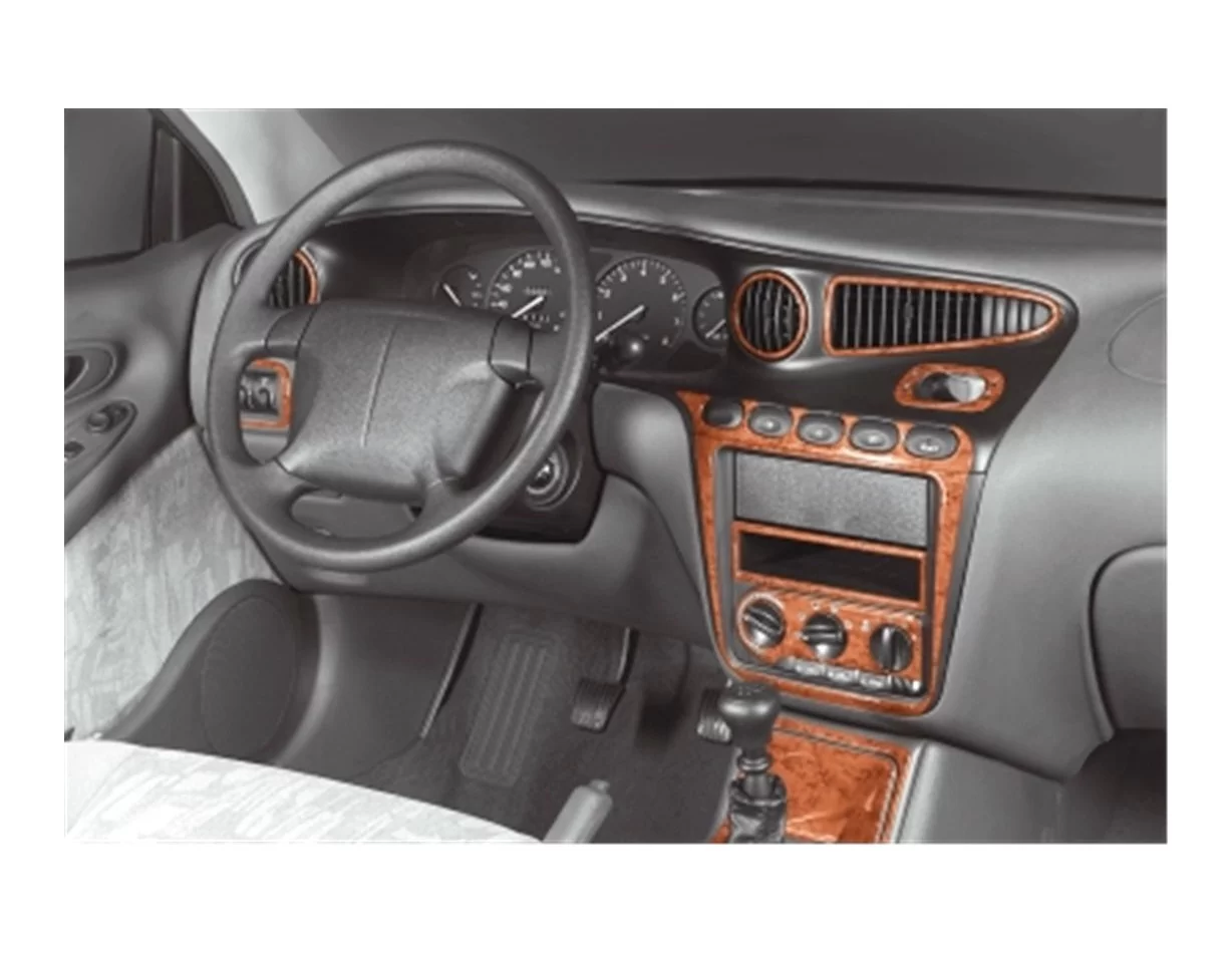 Daewoo Leganza 09.1997 Súprava obloženia palubnej dosky 3D interiéru Dekorácia palubnej dosky 18 dielov - 1
