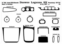 Daewoo Leganza 09.1997 Súprava obloženia palubnej dosky 3D interiéru Dekorácia palubnej dosky 18 dielov - 2 Daewoo Leganza 09.1997 Súprava obloženia palubnej dosky 3D interiéru Dekorácia palubnej dosky 18 dielov - 2